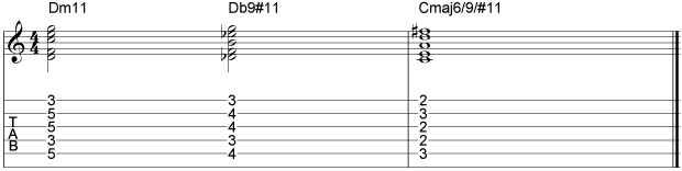 Jazz guitar endings