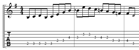 G Ionian Phrase  with Dissonance