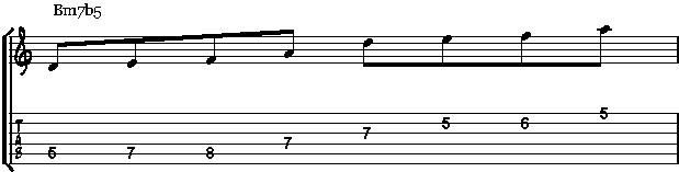 Tabs for half diminished pattern