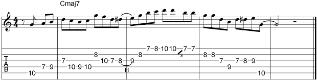 Major guitar lick 4