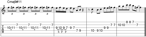 Major guitar lick 7