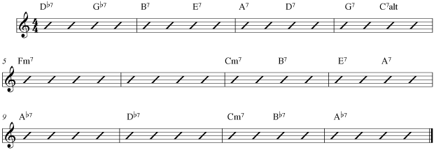 Minor jazz blues