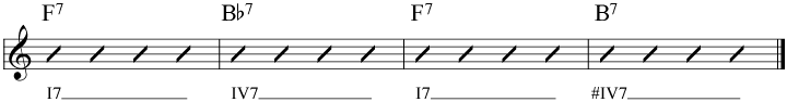 Tritone substitution on a jazz blues ex 2