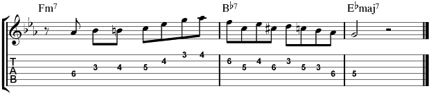 George Benson Guitar Tabs : Lick 2