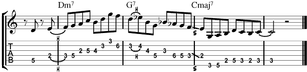 George Benson Guitar Tabs : Lick 3