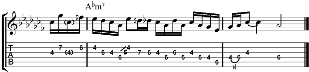 George Benson Guitar Tabs : Lick 5