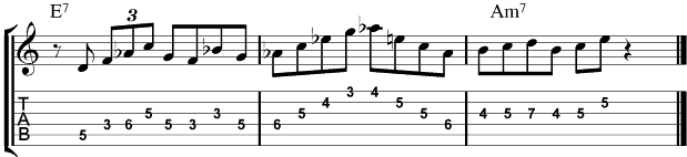 George Benson Guitar Tabs : Lick 6
