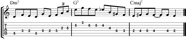 Jazz Guitar Licks : II V I Lick 2