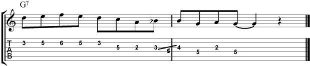 Jazz Guitar Licks : Dominant Lick 1