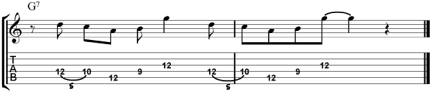 Jazz Guitar Licks : Dominant Lick 2