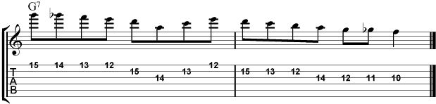 Jazz Guitar Licks : Dominant Lick 3