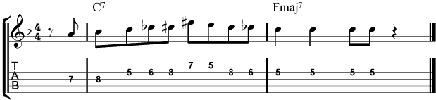 Joe Pass Tab : Lick 1