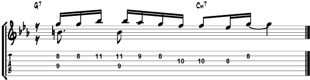 John Scofield Guitar Tab : Lick 1
