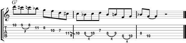 Guitar Tablature : Robben Ford : Lick 2