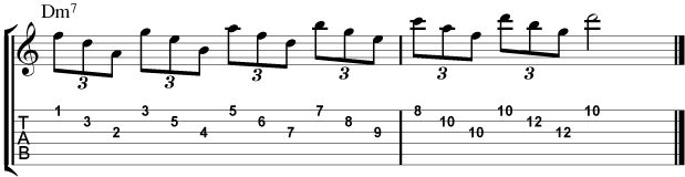 Guitar Lesson : Triads over Minor Chords Lick 2