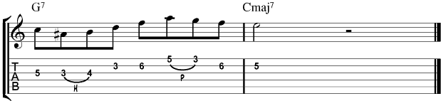 Guitar Tablature : Wes Montgomery : Lick 6