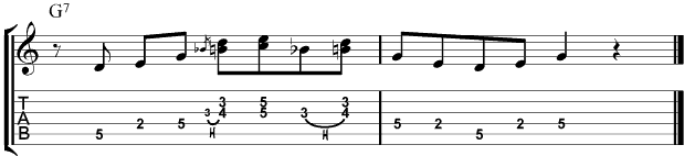 Guitar Tablature : Wes Montgomery : Lick 8