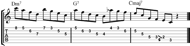 Guitar Tablature : Wes Montgomery : Lick 1
