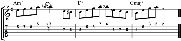 Guitar Tablature : Wes Montgomery : Lick 3