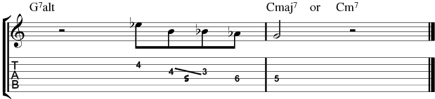Jazz Guitar Patterns : Dominant 3