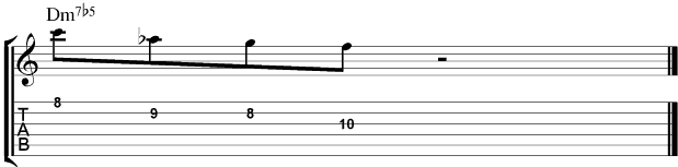 Jazz Guitar Patterns : Half Diminished 1