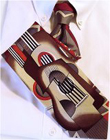 Abstract Guitar Necktie