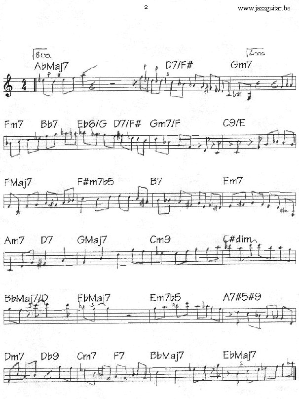 Guitar Transcriptions : Falling Grace
