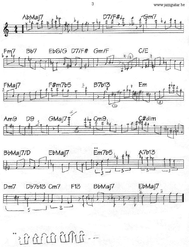 Guitar Transcriptions : Falling Grace