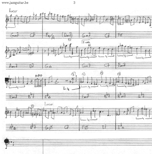 Guitar Transcriptions : Waltz for Ruth