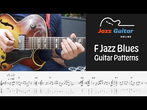 Jazz Blues Guitar Soloing - 8 Jazz Guitar Patterns for a Jazz Blues in F