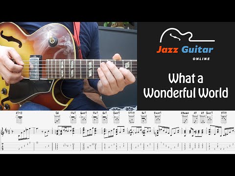 What a Wonderful World - Easy Jazz Guitar Chord Melody Arrangement