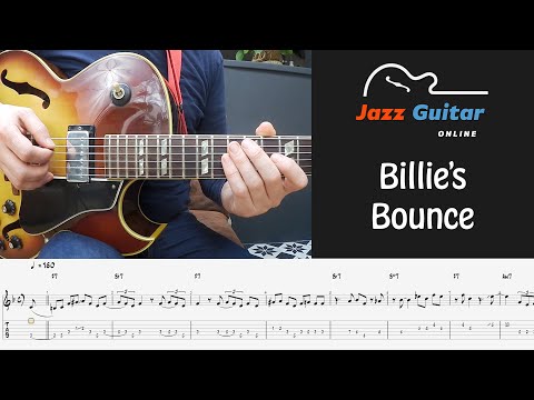 Billie&#039;s Bounce Melody (Charlie Parker) - Bebop Jazz Guitar Lesson