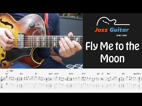 Fly Me To The Moon - Melody and Easy Jazz Guitar Solo