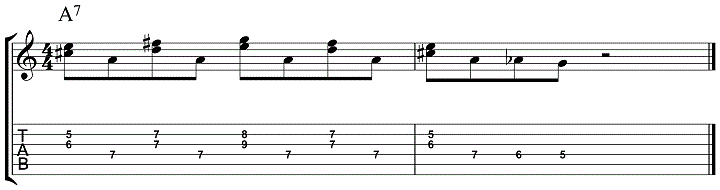 Dominant guitar lick 7