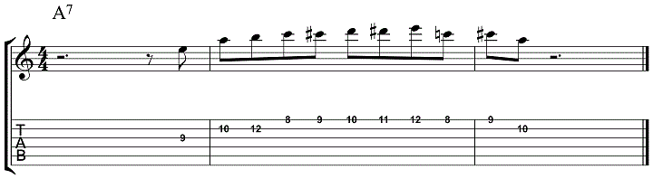 Dominant guitar lick 8