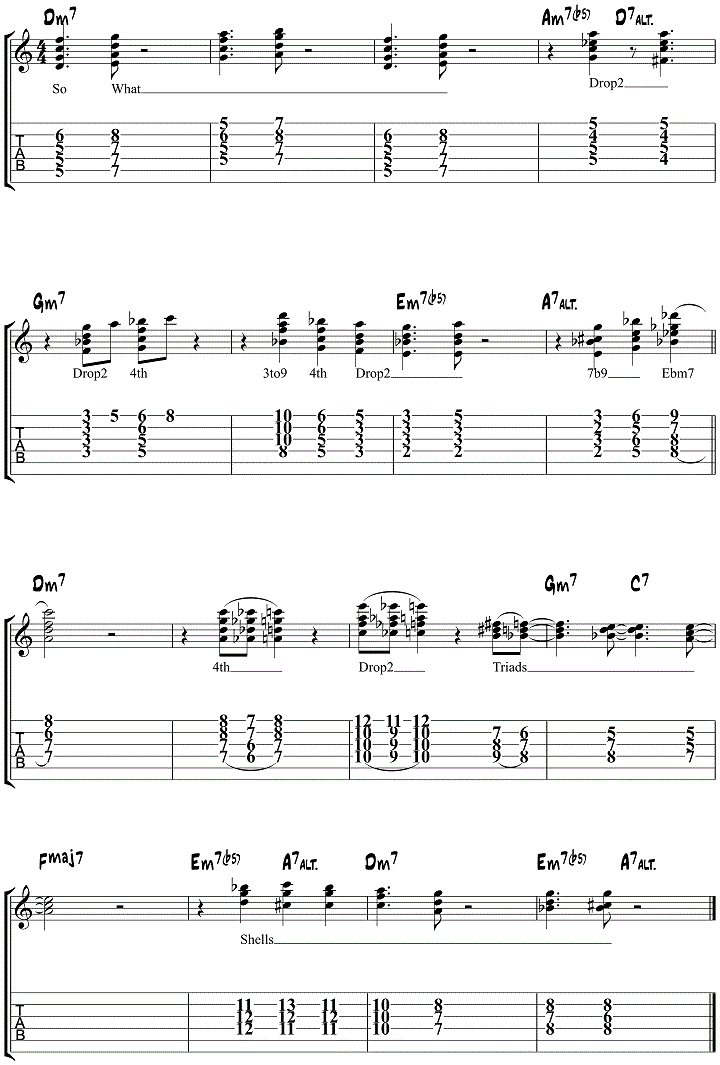 Summertime - Chord Melody, Single-Note Solo & Chord Shapes