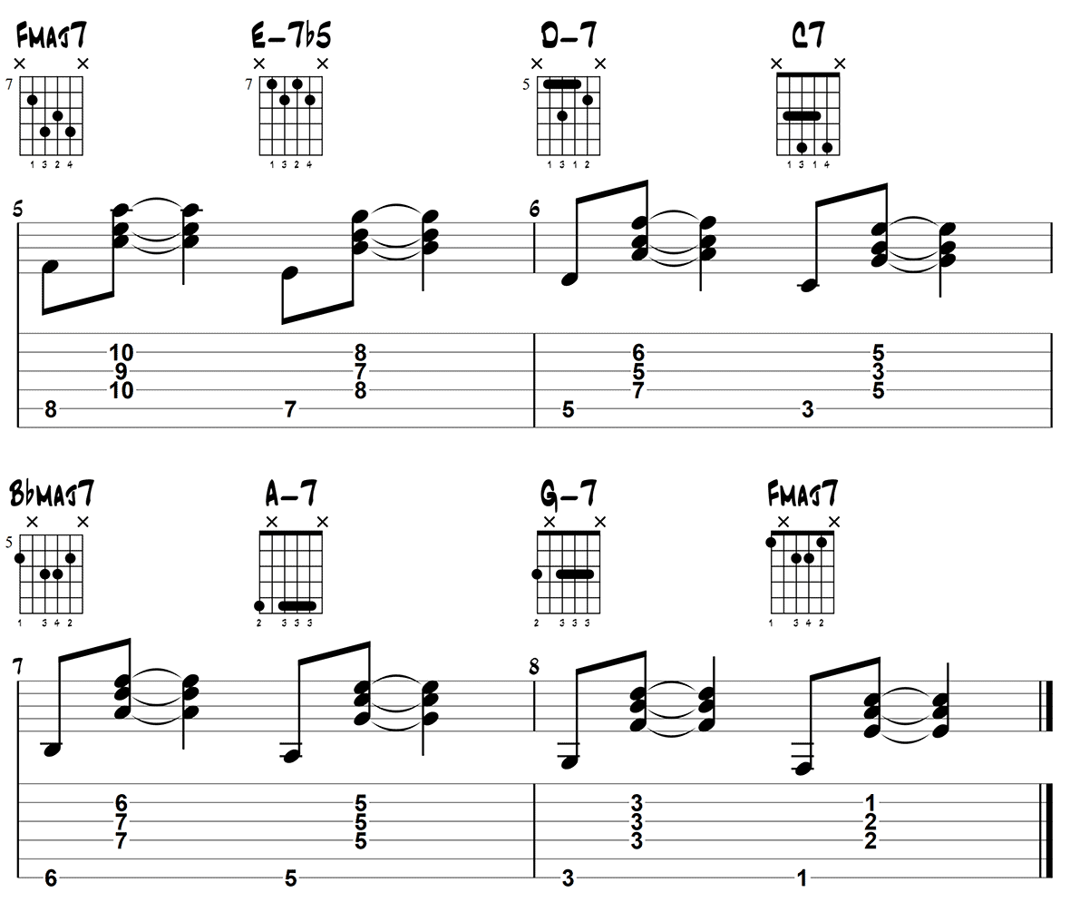 Basic chord exercise 1b page 2