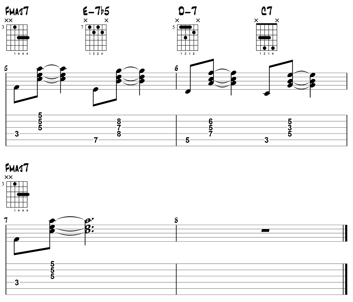 Basic chord exercise 1c page 2