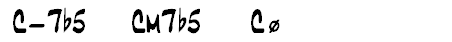Half-Diminished Jazz Chord Symbols