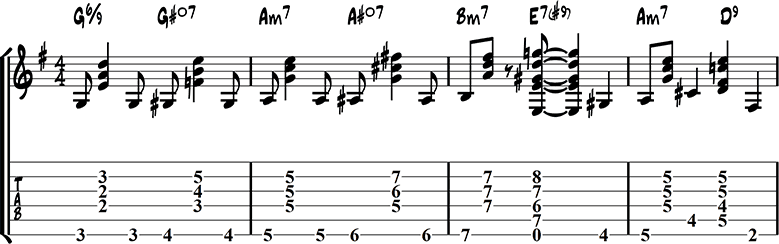 Jazz Guitar Chord Exercise 2