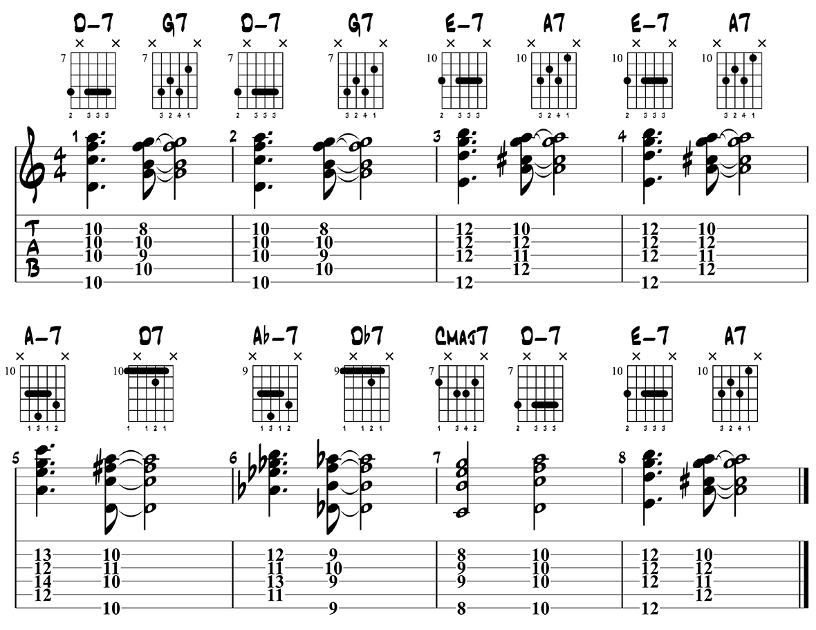 Satin Doll chord exercise
