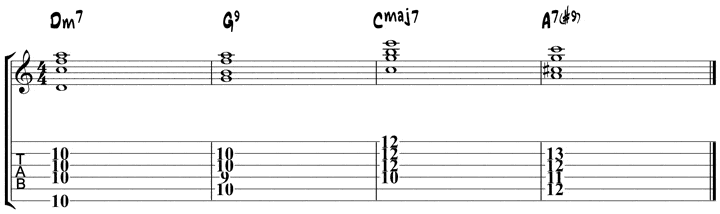 easy jazz chords example 1