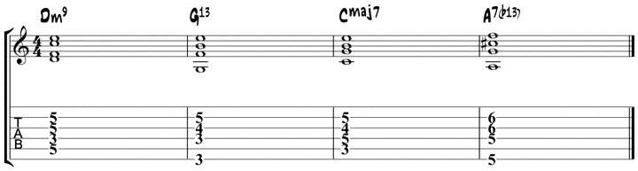 easy jazz chords example 2