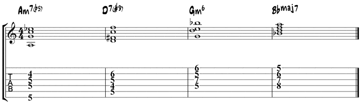 easy jazz chords example 4