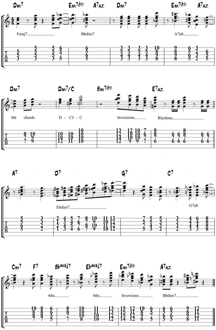 Wes Montgomery chord study