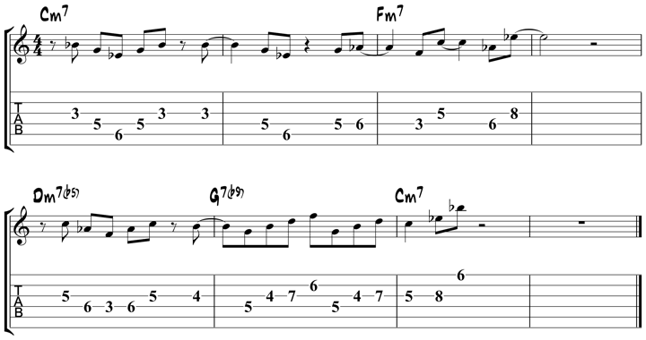 Blue Bossa Arpeggio Lick