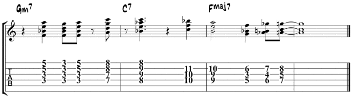 ii V I chord solo lines 1