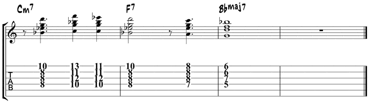 ii V I chord solo lines 2