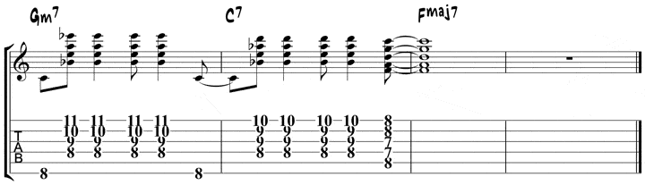 ii V I chord solo lines 3