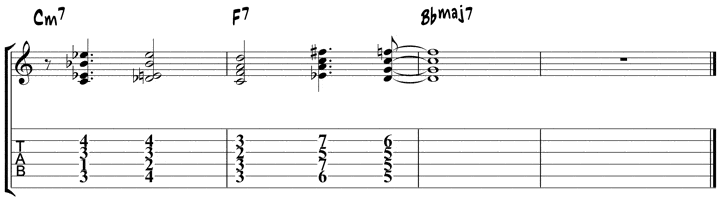 ii V I chord solo lines 4